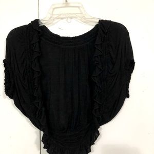 Black shrug size medium short sleeved